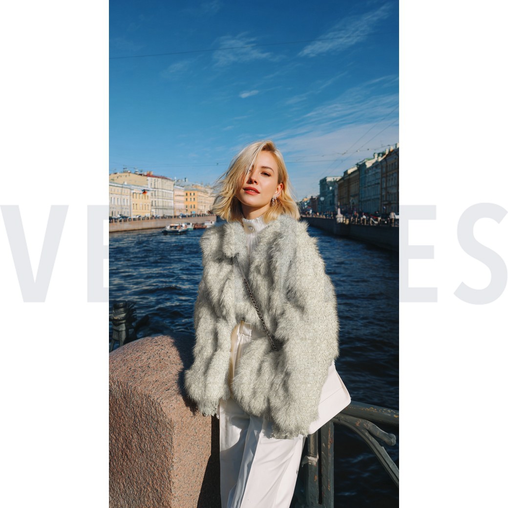 FAUX FUR GREY #6