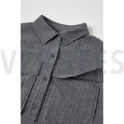 DOUBLE GAUZE MELANGE DARK GREY MELANGE (thumbnail) #6