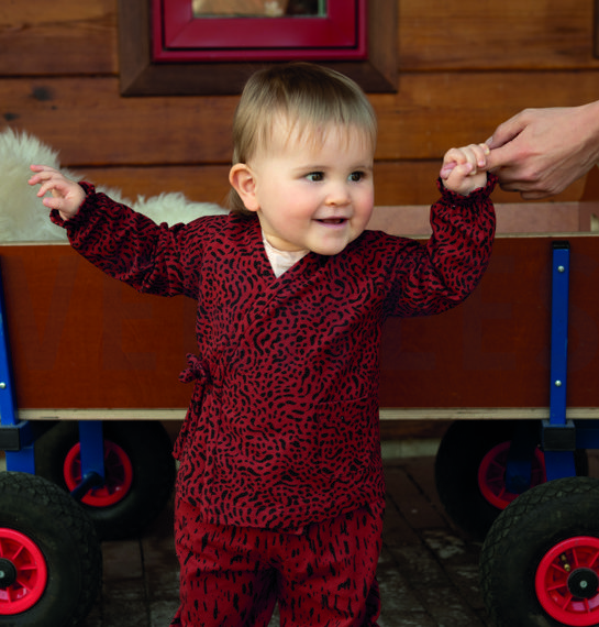 JERSEY DOTS AND SHAPES COGNAC #7