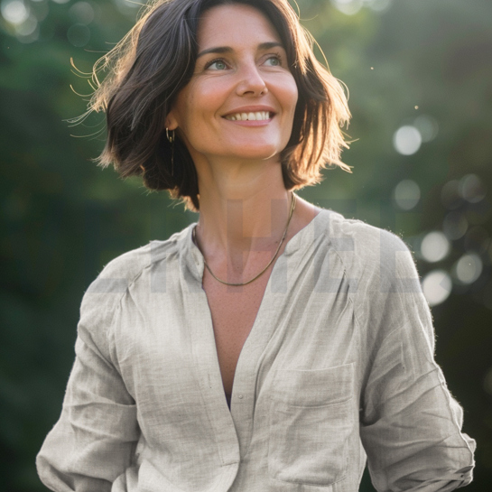 EUROPEAN FLAX LINEN 125 GM2 MAUVE #7