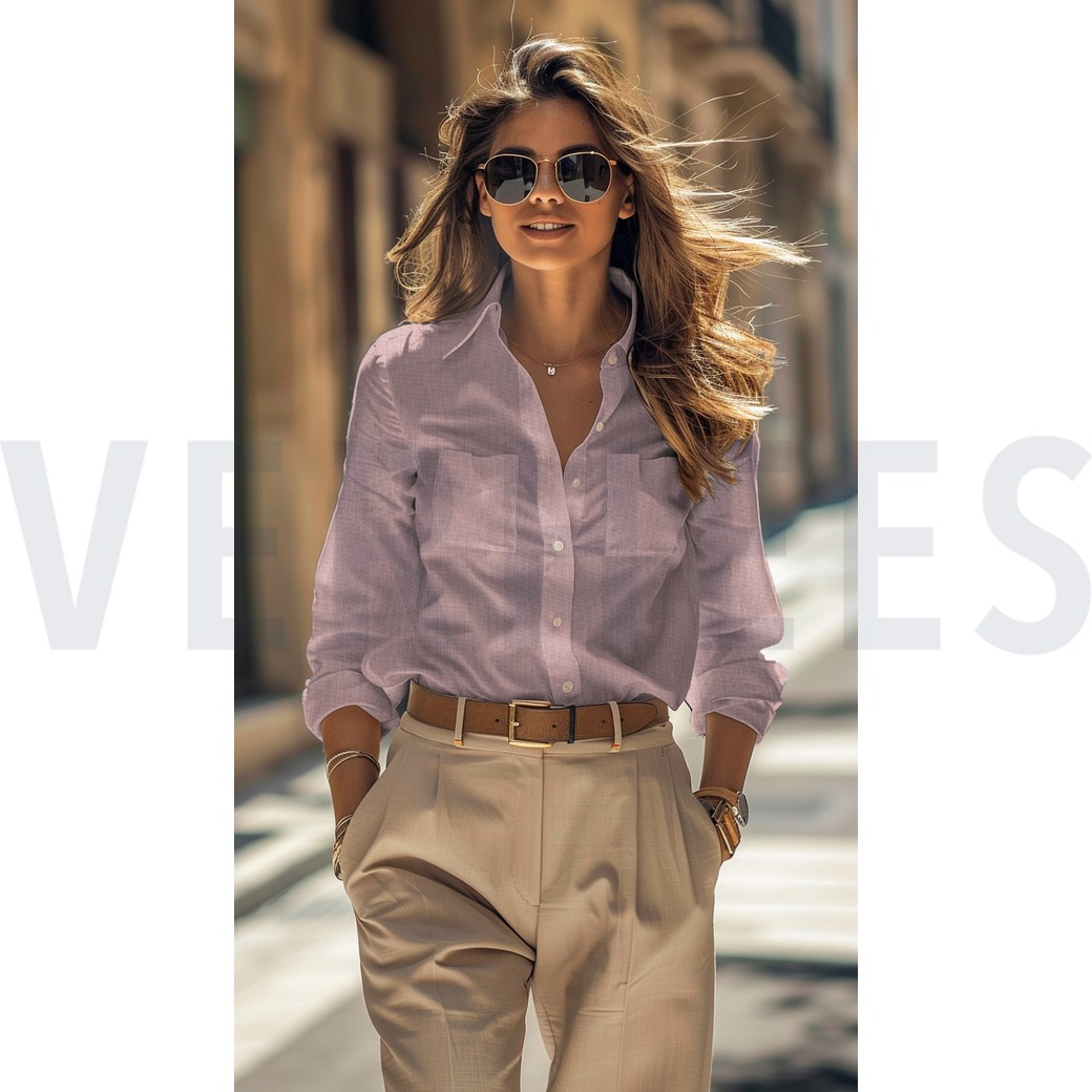 LINEN VISCOSE DARK PINK #7