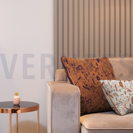 CANVAS TROPISCHE HUISJES ORANJE #7