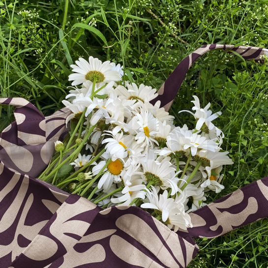 CANVAS VINTAGE BLÄTTER DUNKELVIOLETT #7