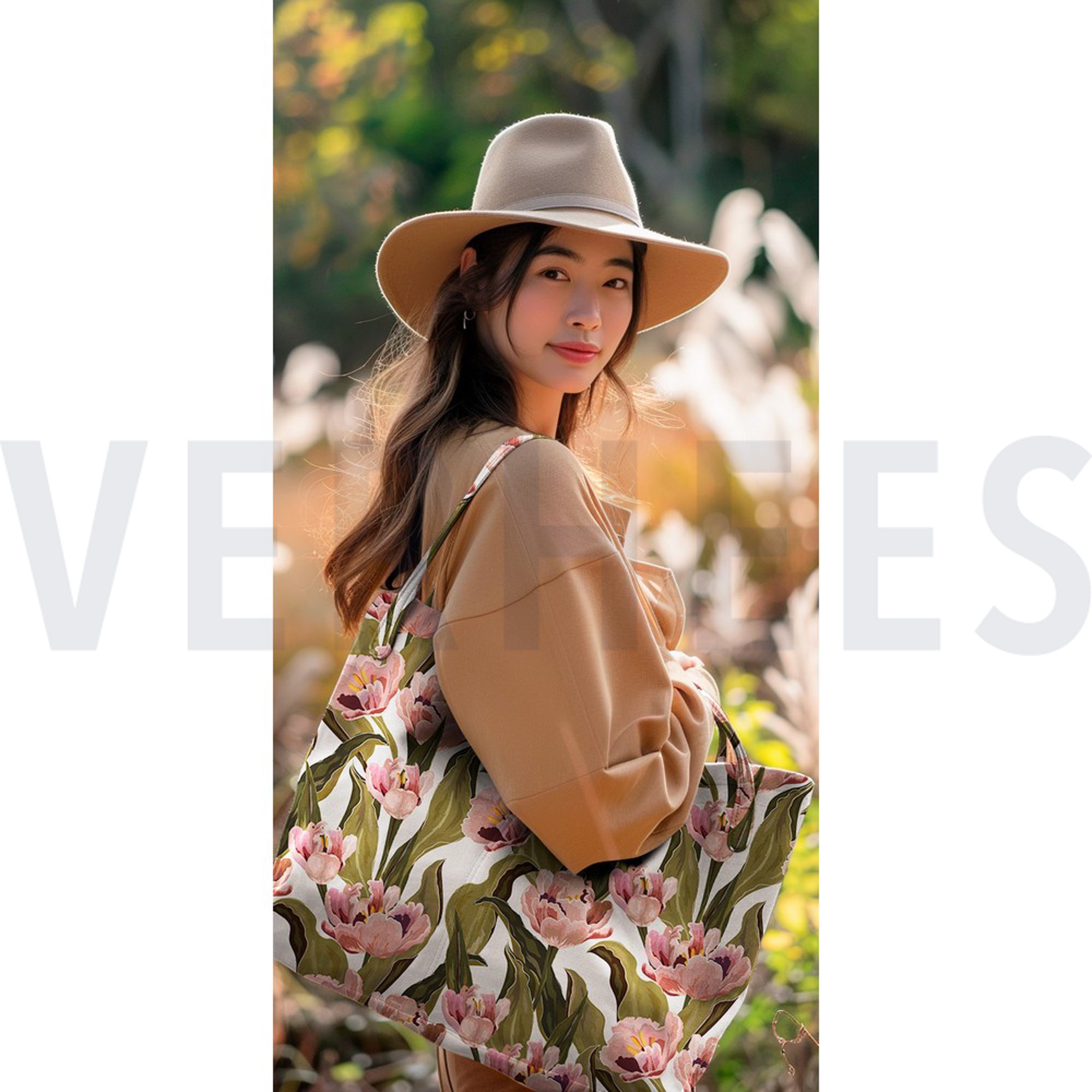 CANVAS DIGITAL FLOWERS ECRU (high resolution) #7