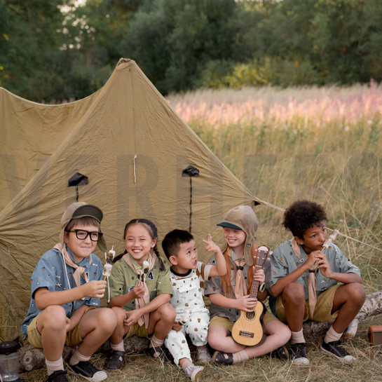 KATOENEN POPLIN GOTS LIEVE BEREN WIT #7