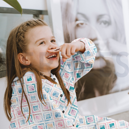 DOUBLE GAUZE DIGITAAL GEO WATERVERF MAUVE #7