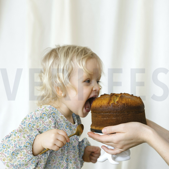 DOUBLE GAUZE GOTS DIGITAL FLOWERS WHITE/BLUE #7