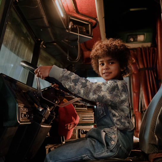 FRENCH TERRY CAMOUFLAGE TRUCKS BLEU #7