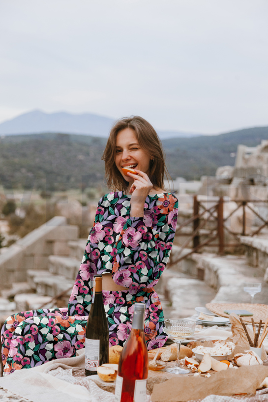 FRENCH TERRY DIGITAL FLOWERS BLACK #7