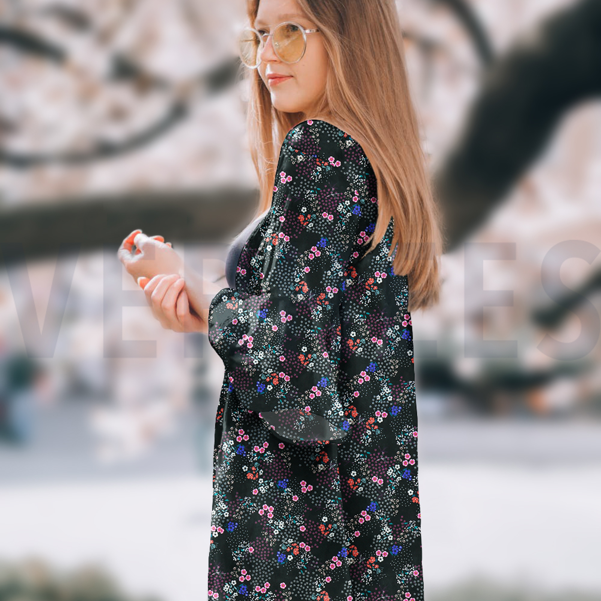 MAGNOLIA STRETCH DIGITAL BLACK (high resolution) #7