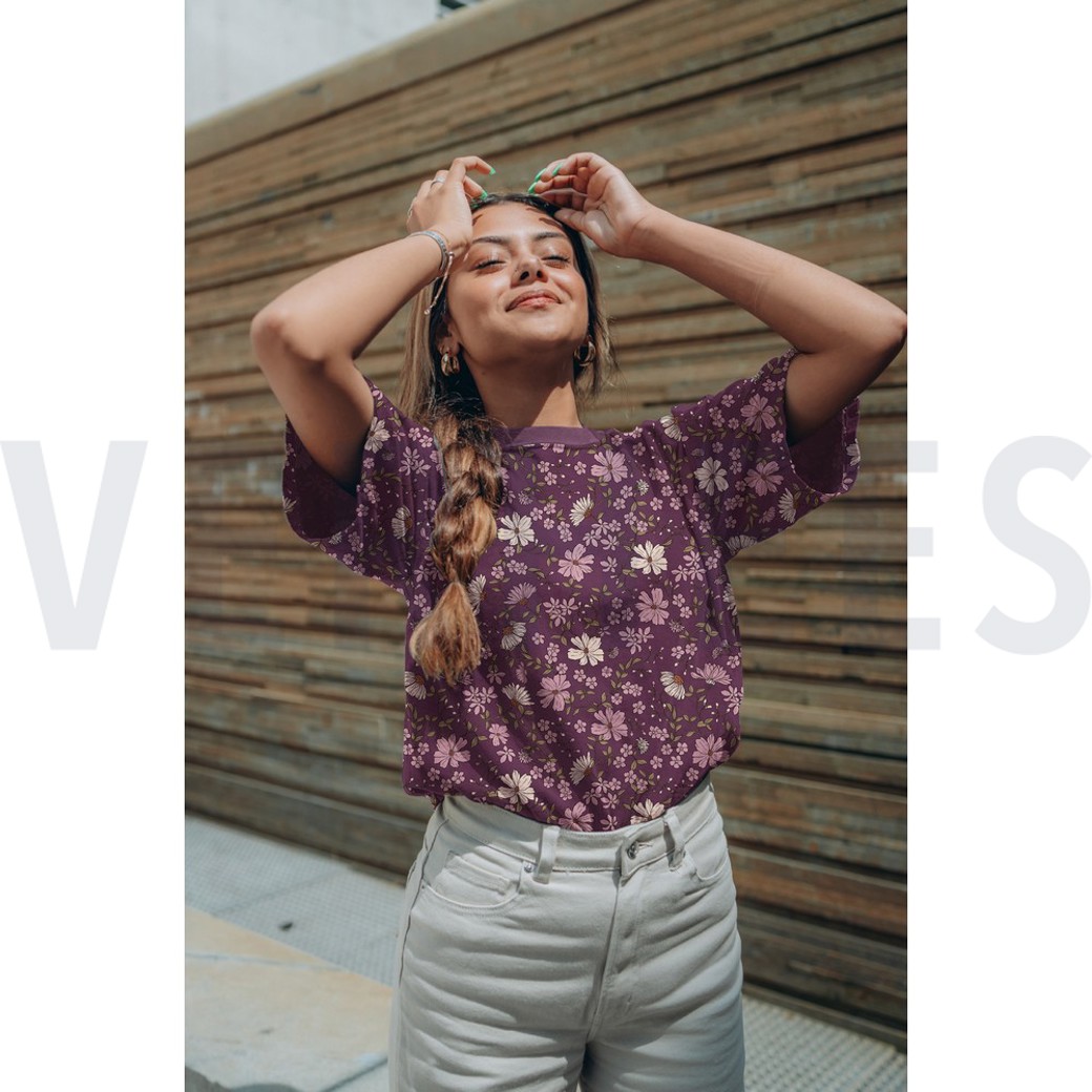 JERSEY FLOWERS DARK GREEN #7