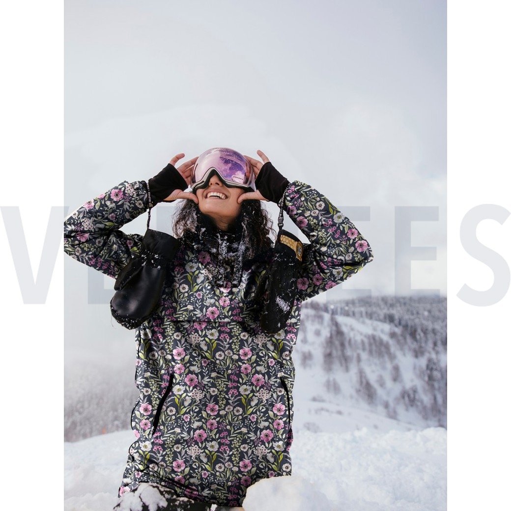 SOFTSHELL DIGITAL FLOWERS NAVY #7