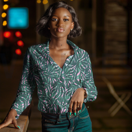 COTTON SATIN LEAVES BORDEAUX #7