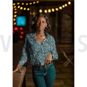 COTTON SATIN LEAVES BORDEAUX (thumbnail) #7
