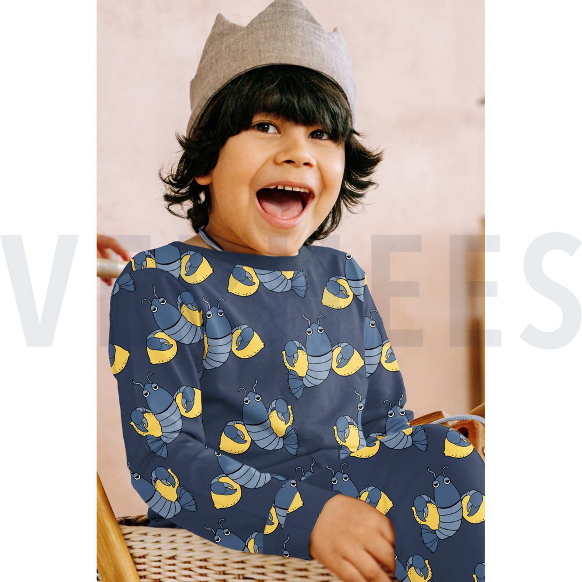 FRENCH TERRY COOL LOBSTERS BLUE (high resolution) #7