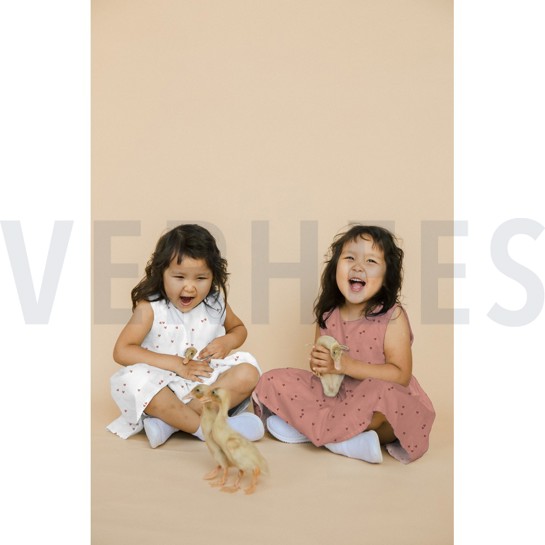 DOUBLE GAUZE SMALL HEARTS NILE #7