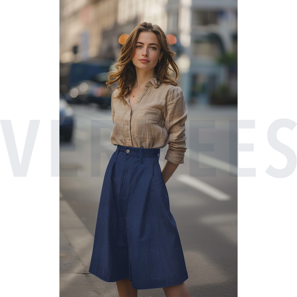DENIM KNIT TWILL DARK BLUE #7