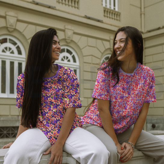 JERSEY DIGITAL BLUMEN MARINEBLAU #7