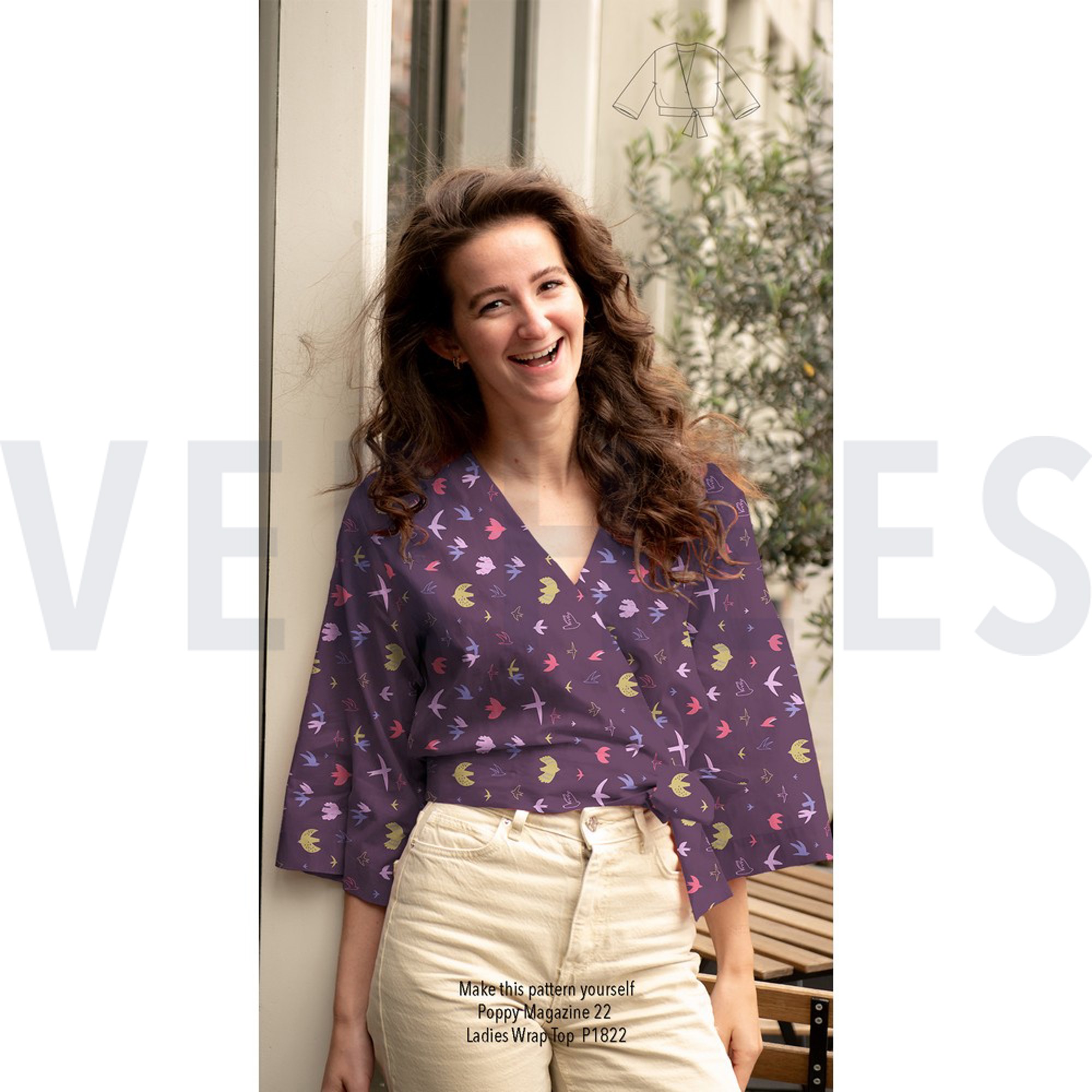 FINE POPLIN BIRDS DARK PURPLE (high resolution) #7