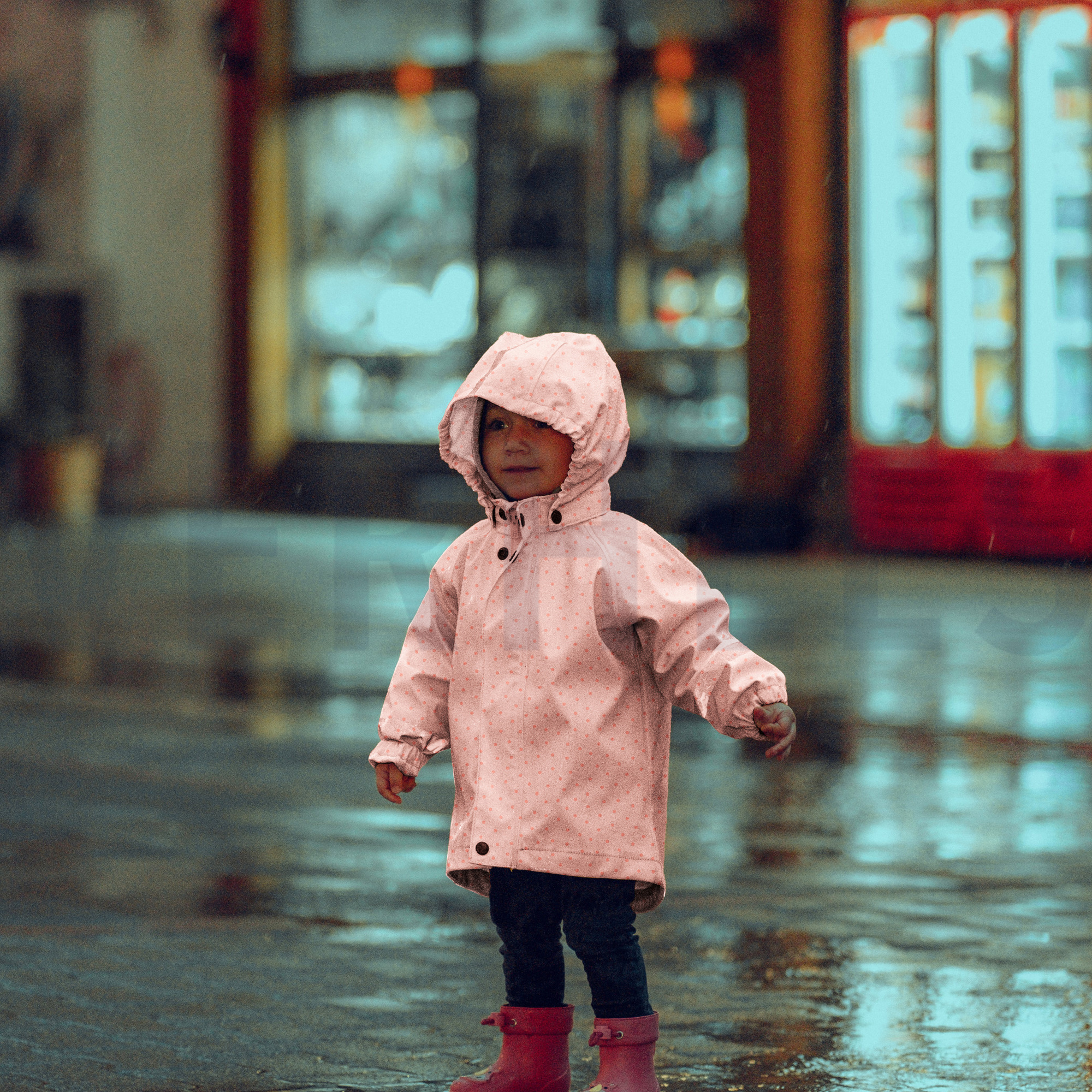RAINCOAT DOTS PINK (high resolution) #7
