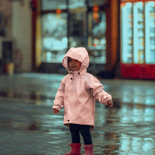 RAINCOAT DOTS PINK #7