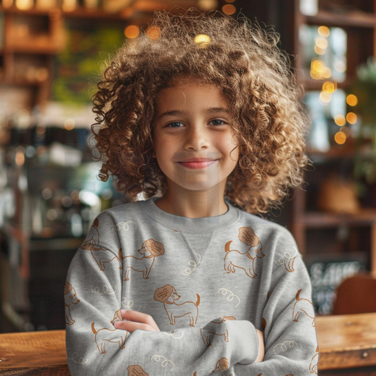 SWEAT MELANGE HUNDE LILA MELIERT #7