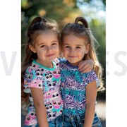 JERSEY DIGITAL CUTE ANIMALS & ABSTRACT MULTICOLOUR (thumbnail) #7