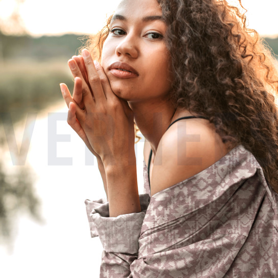 MUSSELIN JACQUARD AZTEC COGNAC #7