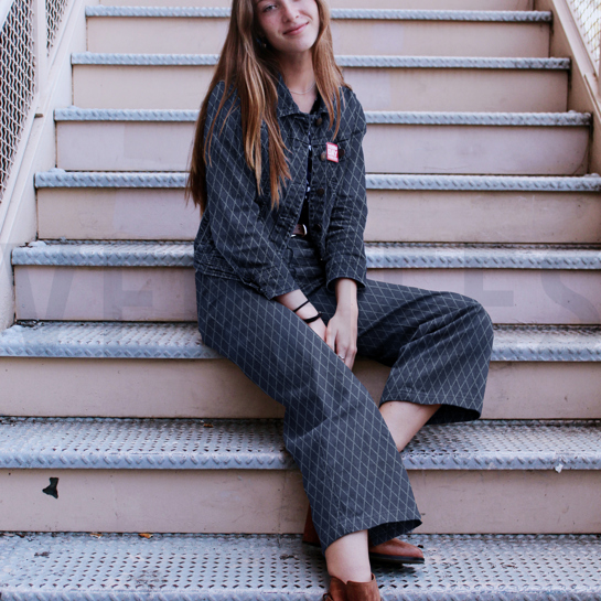 JEANS JACQUARD DIAMONDS INDIGO #7