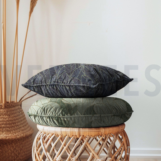 GOBELIN BLÄTTER DUNKELBLAU #7