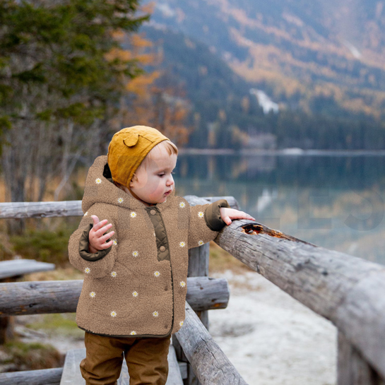 TEDDY EMBROIDERY FLOWERS ECRU #7