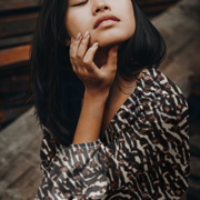 MAGNOLIA STRETCH ANIMAL SKIN BLACK (thumbnail) #7
