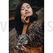 MAGNOLIA STRETCH ANIMAL SKIN BLACK (thumbnail) #7