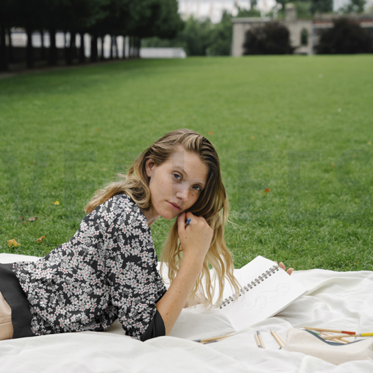 VISCOSE RADIANCE FLOWERS CARAMEL #7