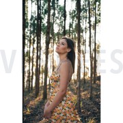 VISCOSE POPLIN STRETCH DIGITAL FLOWERS ORANGE (thumbnail) #7