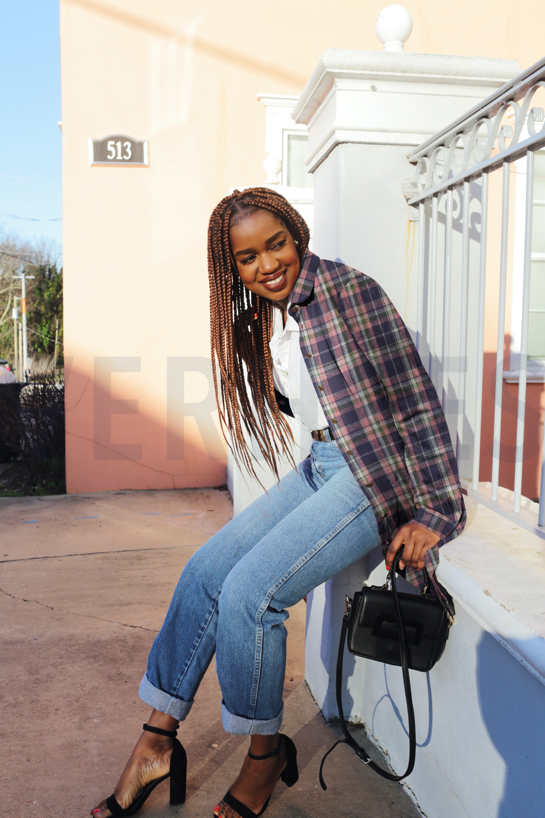 BRUSHED YARN DYED CHECKS LAVENDER #7