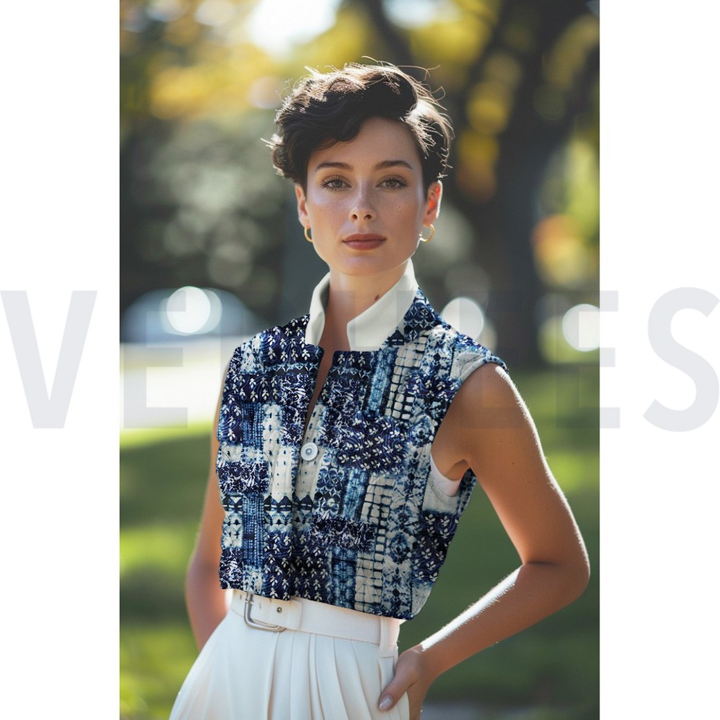 STEPPED VELVET DIGITAL PATCHWORK NAVY #7