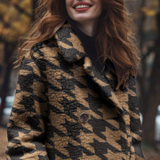 TEDDY JACQUARD PIED DE POULE CAMEL (thumbnail) #7