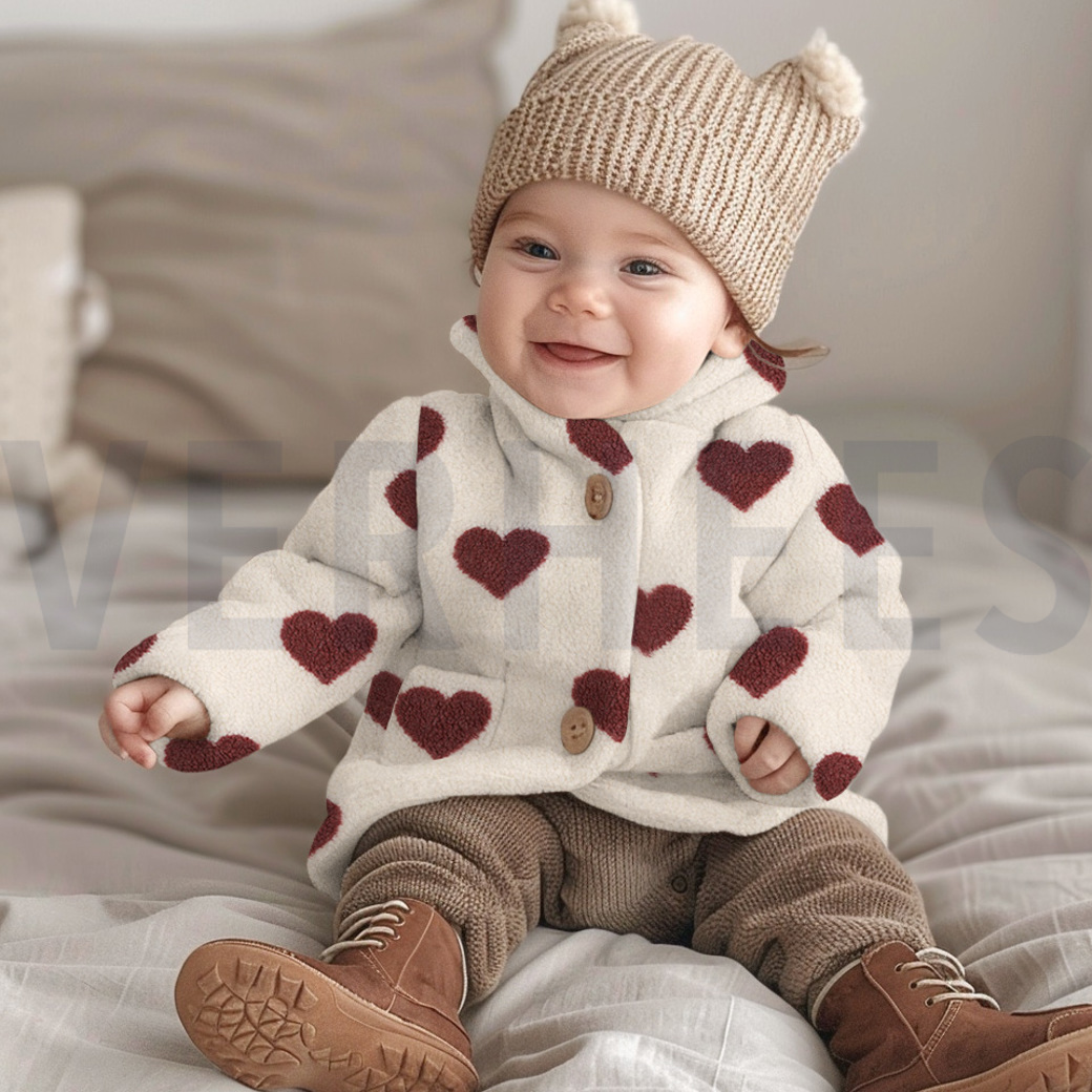 TEDDY JACQUARD HEARTS ROUGE #7