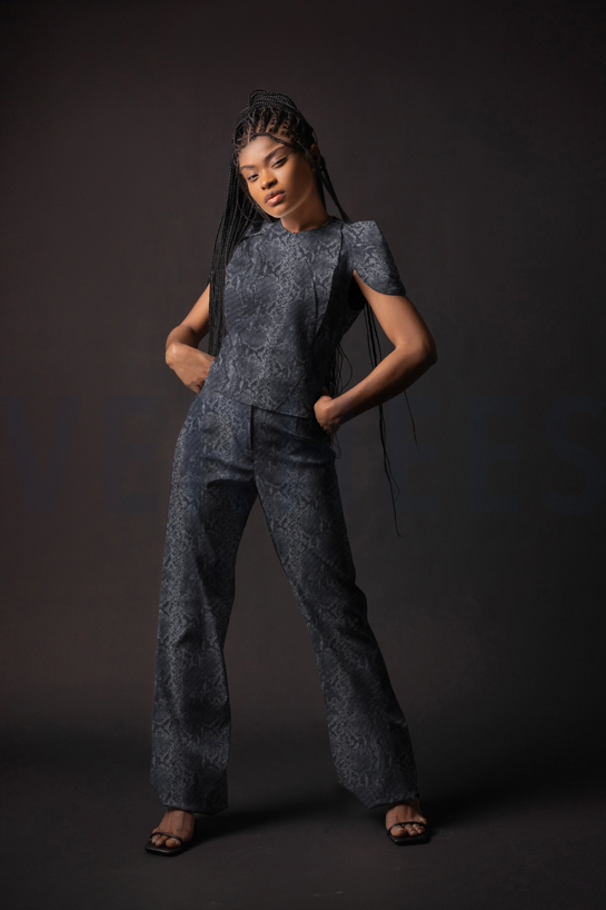 PUNTA VICENZA ANIMAL SKIN DARK BLUE #7