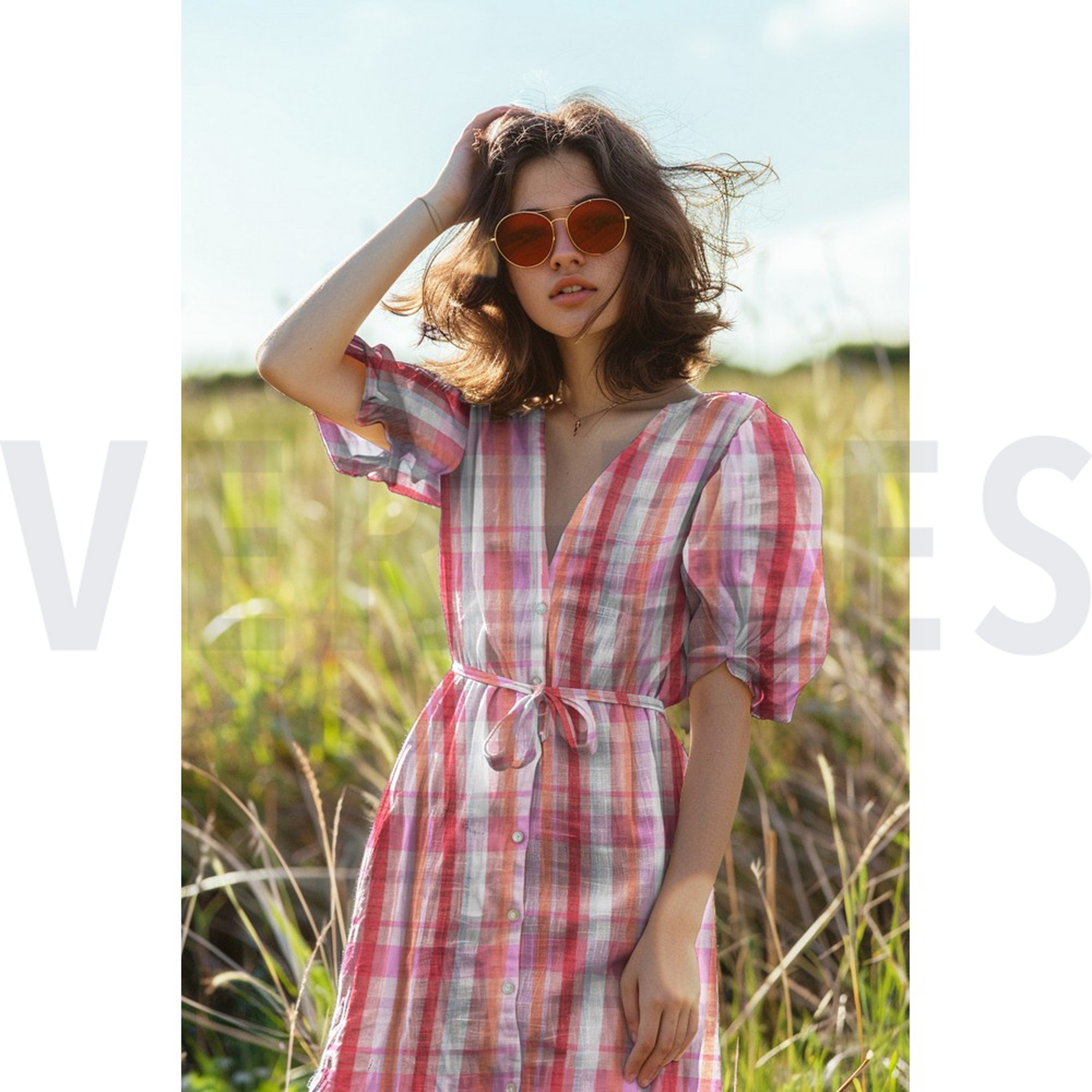 COTTON SEERSUCKER YARN DYED CHECK PINK (high resolution) #7