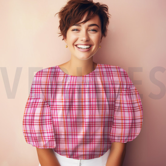 KATOEN GARENGEVERFD RUITEN LICHTROZE #7