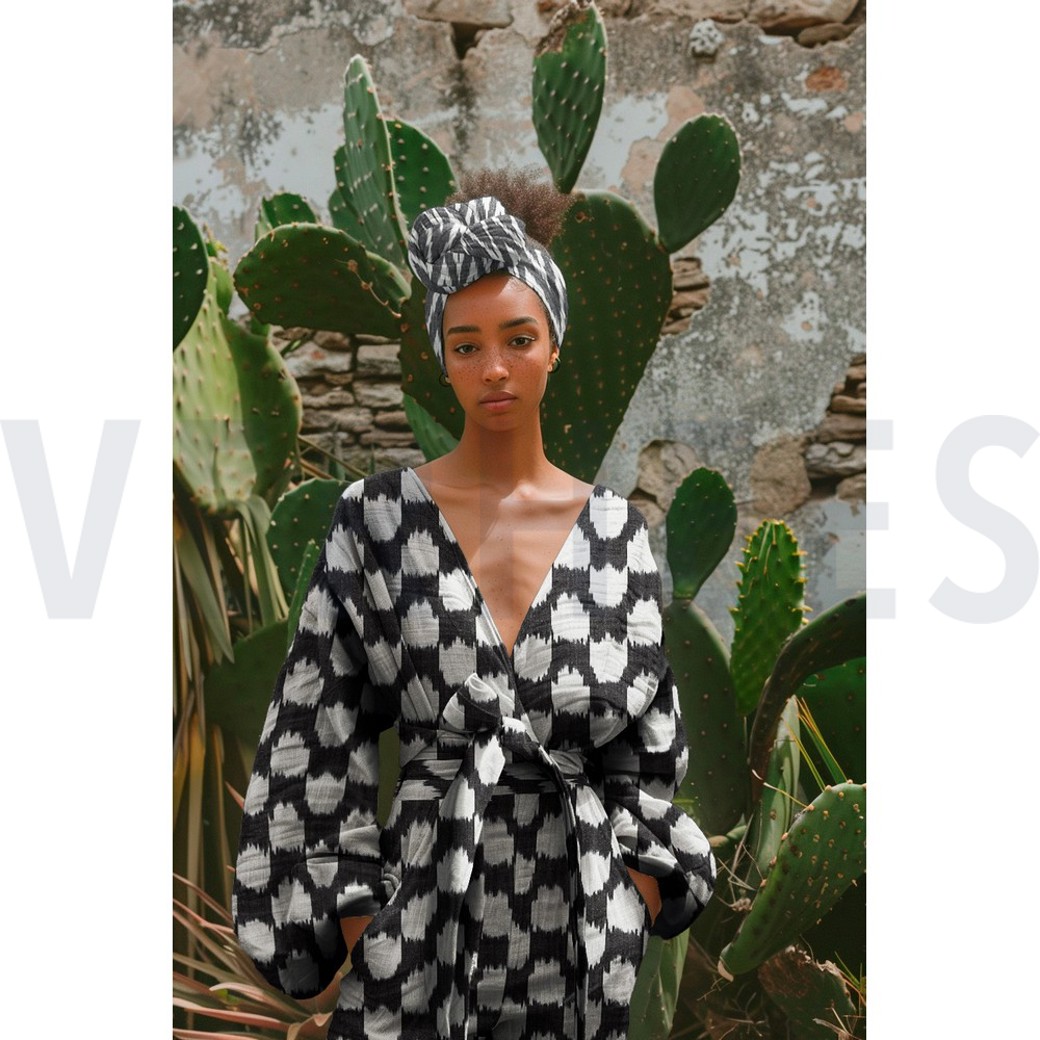 COTTON IKAT GREY #7