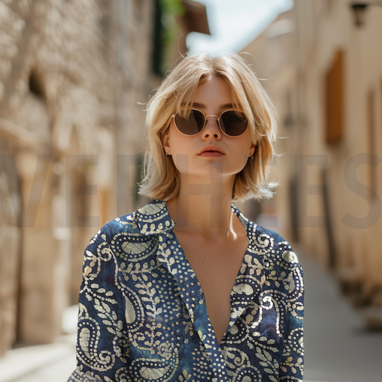 BATIK COTON FAIT MAIN VOILE VIOLET #7