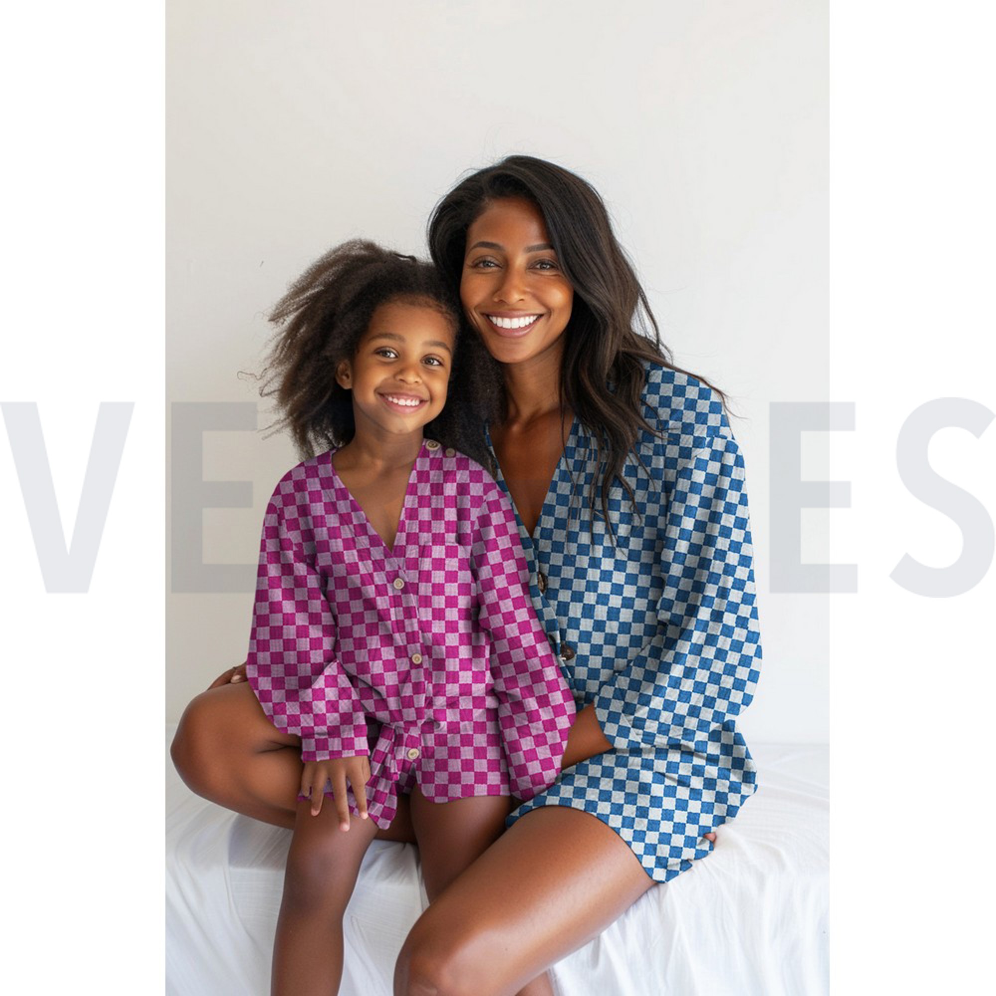 DOUBLE GAUZE DOUBLE SIDED CHECKS BLUE (high resolution) #7