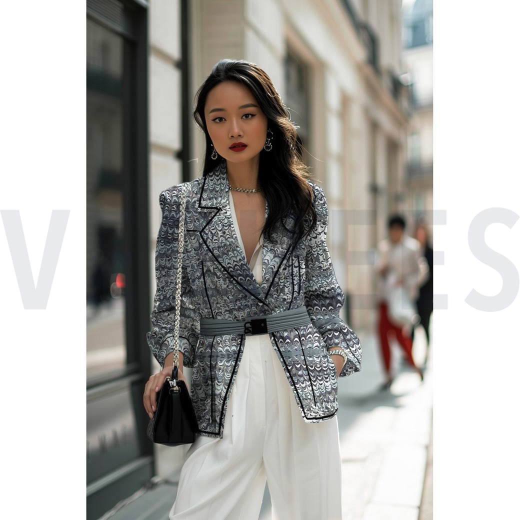JACQUARD ABSTRACT LUREX PINE #7