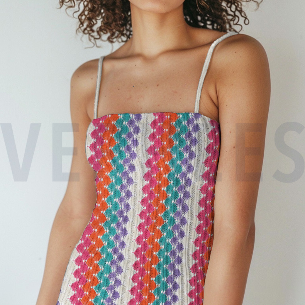KNITTED CROCHET MULTICOLOUR #7