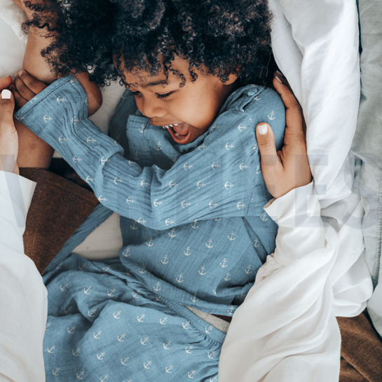 DOUBLE GAUZE ANCHORS RUST/WHITE #7