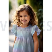 COTTON STRIPES RAINBOW FOIL LIGHT BLUE (thumbnail) #7