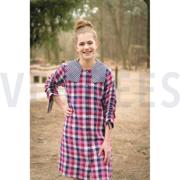 DOUBLE GAUZE DOUBLE SIDED CHECKS LIGHT PINK / LAVENDER (thumbnail) #7